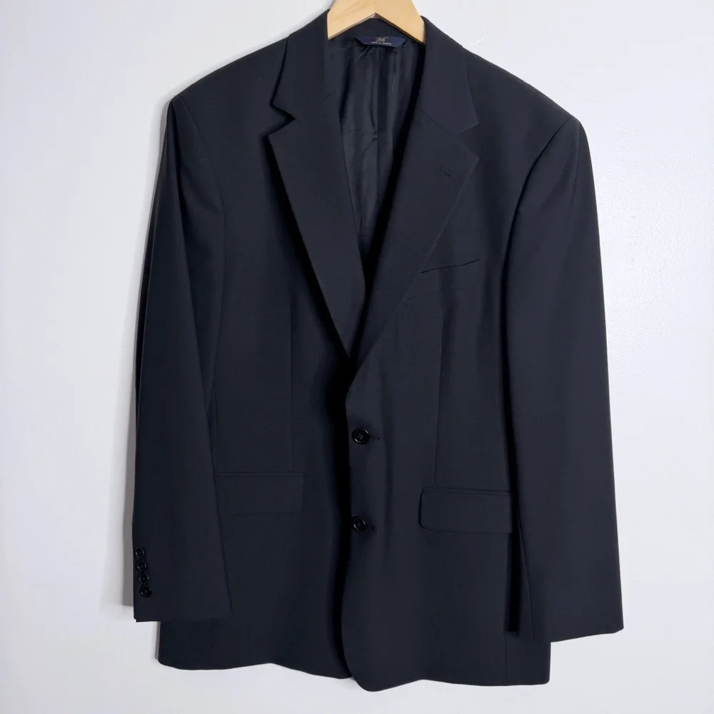 NWOT Brooks Brothers 346 Stretch Men's Black Solid Wool Blazer Size 41R Workwear